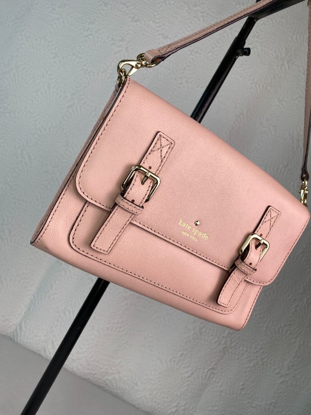 Kate Spade Allen Street Neil Crossbody Blush Leather Buckle Bag 🌸 Blythe